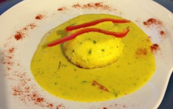 Cod fish with saffron