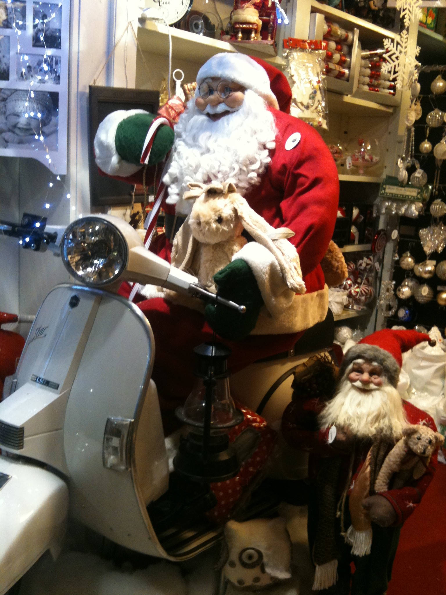 Santa Claus on a Vespa
