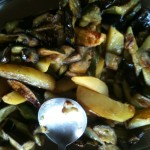Italian food zucchini, eggplant potatoes