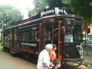 Tram, Milan, Number 5, Tram in Milan, Italy