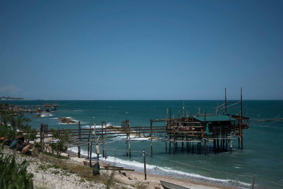 Trabocco Valle Grotte, Restaurant on the sea side, Abruzzo, Italy