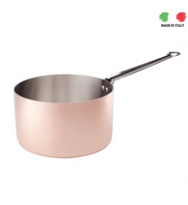 Copper Pan with front handle Agnelli 28cm