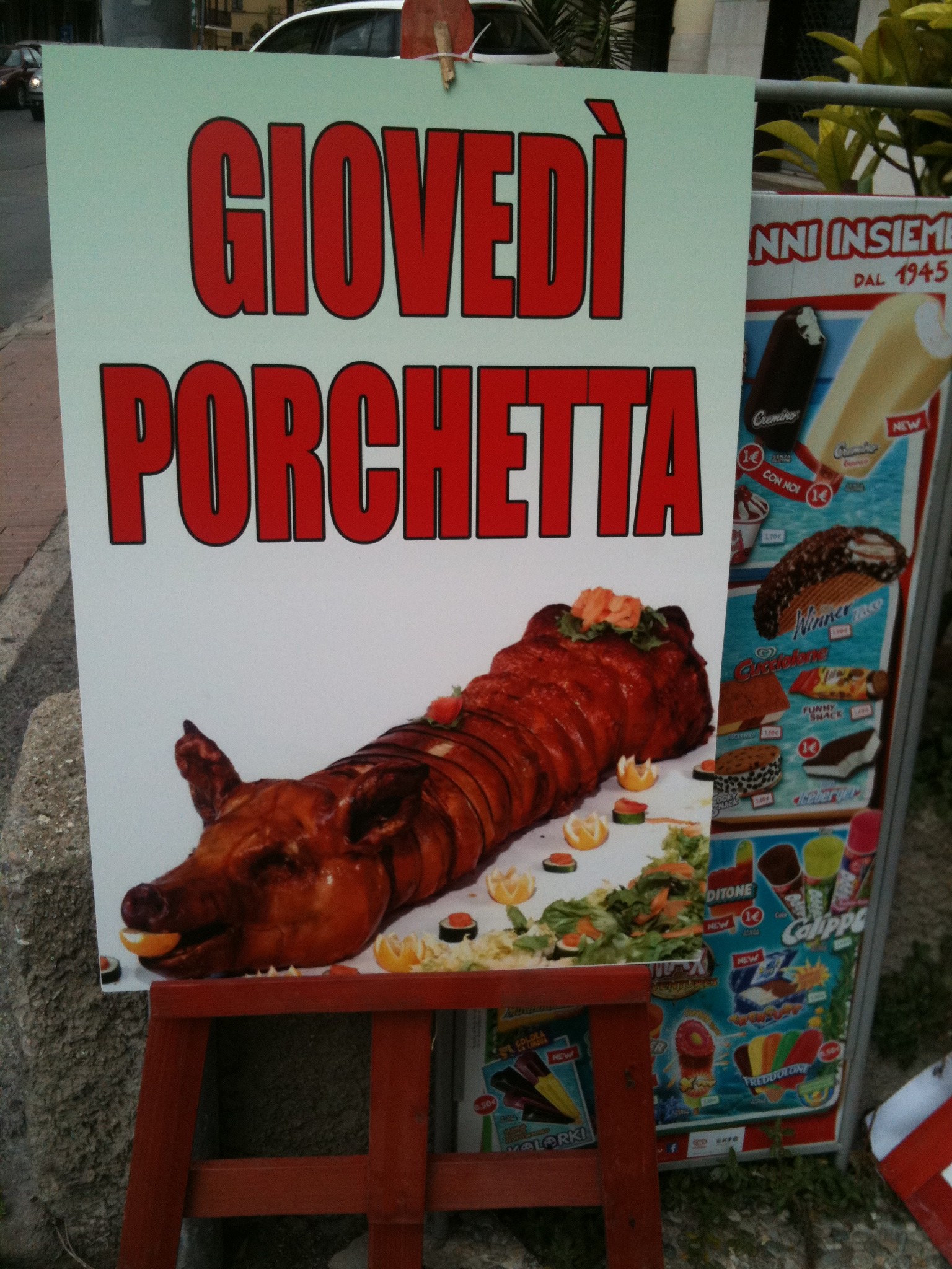 porchetta instead of ice-cream