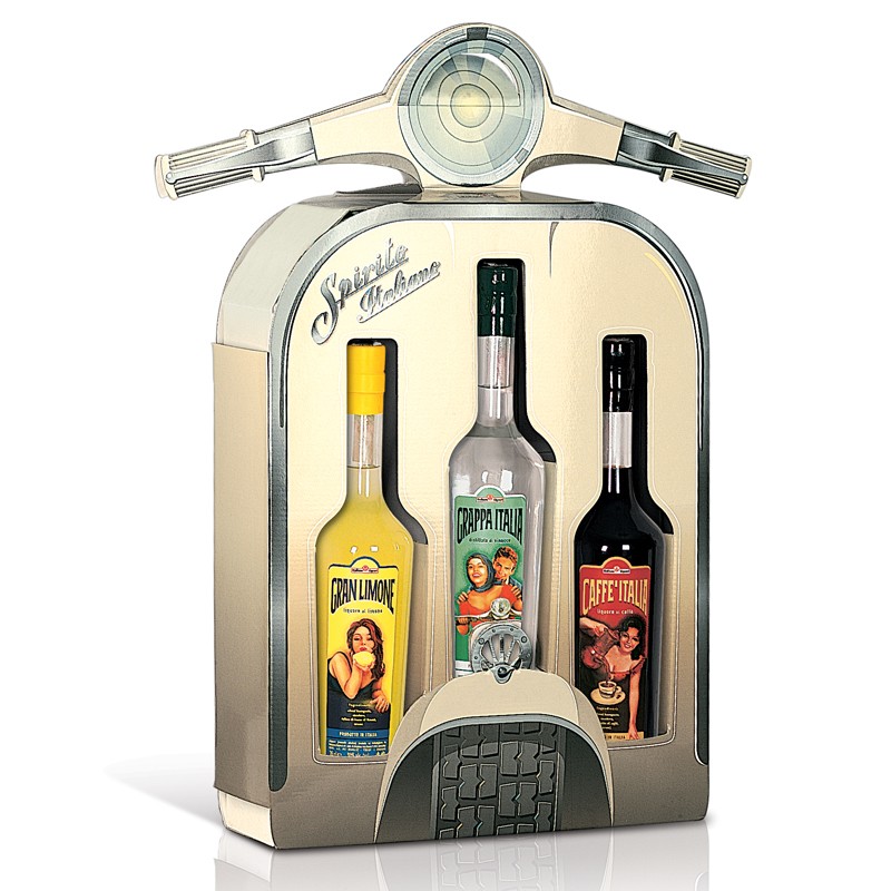 Vintage liqueur box for Vespa lovers